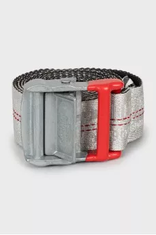 Silver belt with signature logo