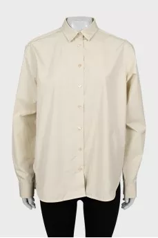 Beige shirt long at the back