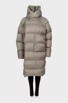 Quilted down jacket with hood