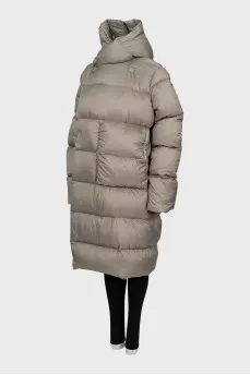 Quilted down jacket with hood
