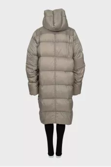 Quilted down jacket with hood