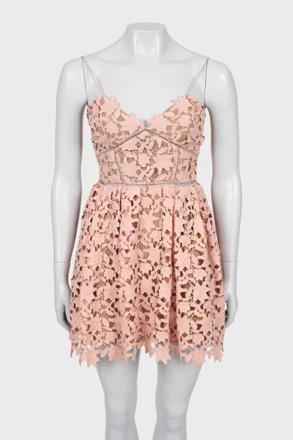 Mini dress with straps