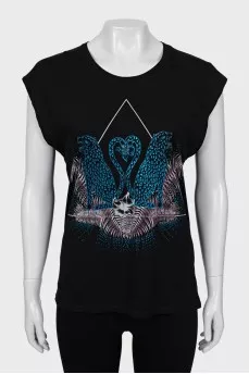 Printed straight-fit T-shirt