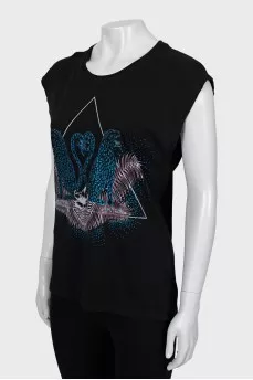 Printed straight-fit T-shirt