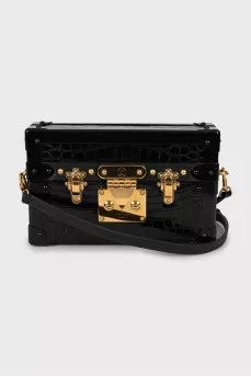 Petite Malle crocodile leather bag