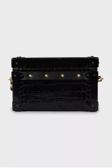 Petite Malle crocodile leather bag