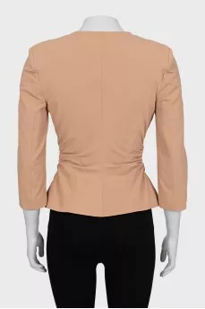 Fitted jacket with drapery