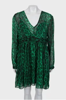 Animal print fitted dress