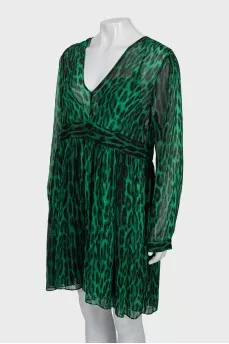 Animal print fitted dress