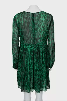 Animal print fitted dress
