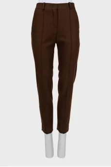 Cashmere trousers with sharpened creases