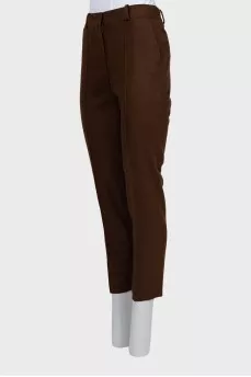Cashmere trousers with sharpened creases