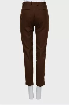 Cashmere trousers with sharpened creases