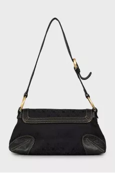 Shoulder bag with gold hardware