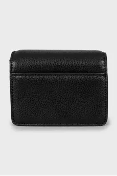 Leather mini bag with metal strap