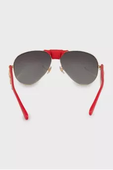 Sunglasses with red temples