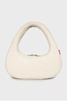 White textile mini bag