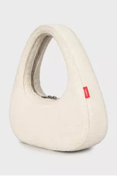 White textile mini bag