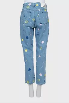 Mom fit jeans in print