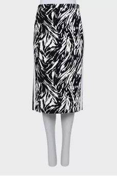Pencil skirt with stripes