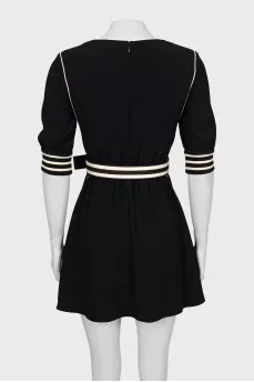 Mini dress with contrast seams