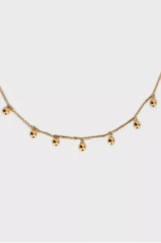 Necklace with gold balls