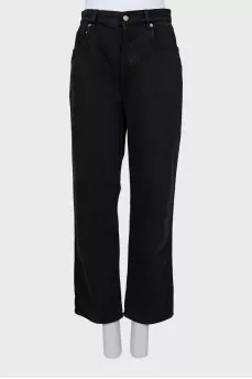 Black wide leg jeans