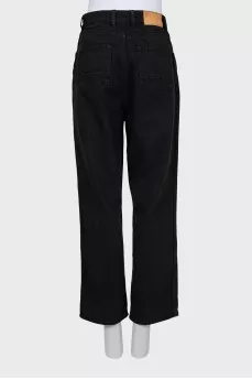Black wide leg jeans