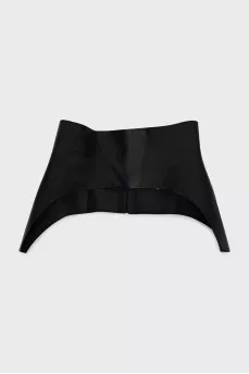 Leather peplum with zipper