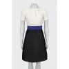Black and white dress with contrasting belt