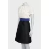 Black and white dress with contrasting belt