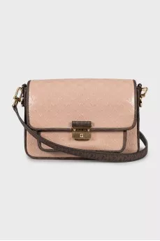 Crossbody bag with embossed print