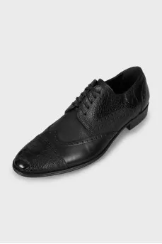 Men's brogues with embossed leather