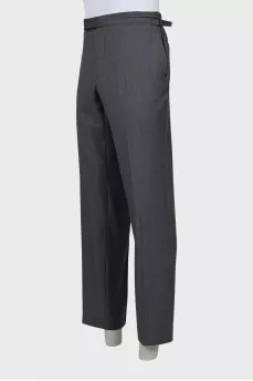 Men's classic trousers with fine print
