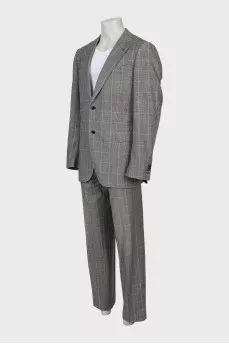 Men's plaid wool suit
