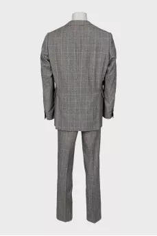 Men's plaid wool suit