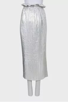 Pleated skirt with tag