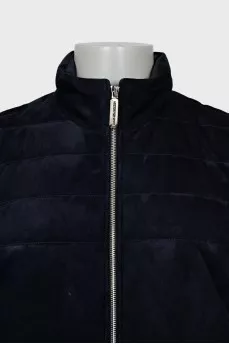 Men's quilted vest with zipper