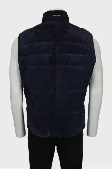 Men's quilted vest with zipper
