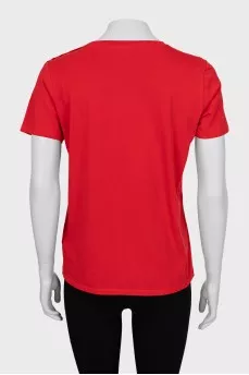 Straight fit T-shirt with gold print