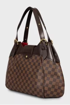 Canvas and leather tote bag