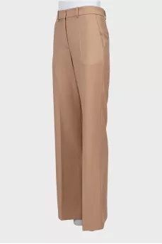 Wool palazzo pants with tag