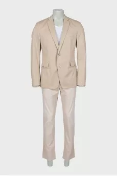 Beige men's suit