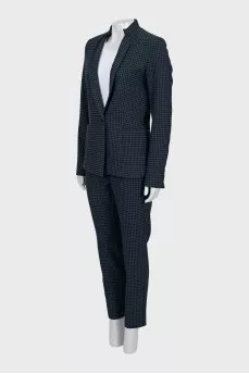 Suit in houndstooth print