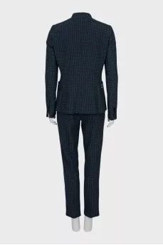 Suit in houndstooth print