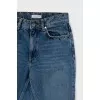 Raw hem eyelet jeans