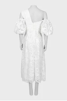 A-line dress with voluminous sleeves