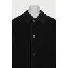 Men's single-breasted wool and cashmere coat