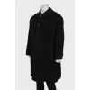 Men's single-breasted wool and cashmere coat