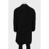 Men's single-breasted wool and cashmere coat
